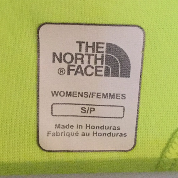 Ladies North Face V-Neck Neon Yellow Tank Top - Picture 2 of 5